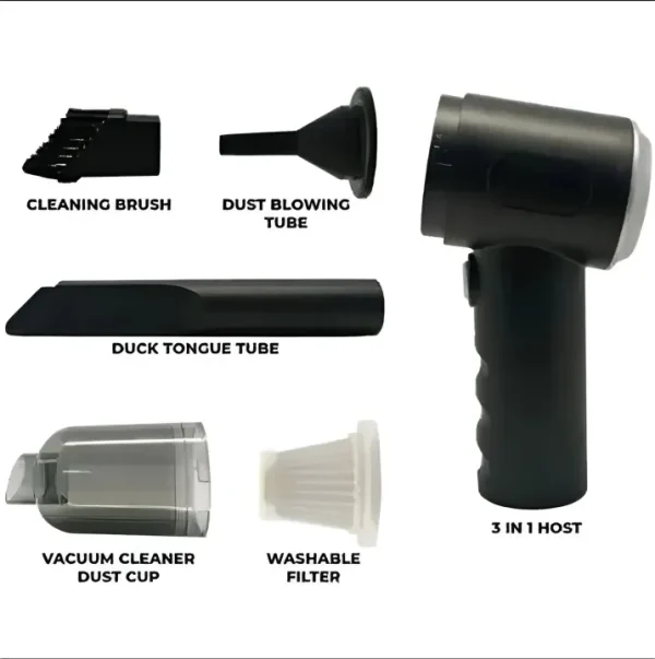 3 in 1 Portable Vacuum Cleaner with Blower for Multipurpose Cleaning - Image 3