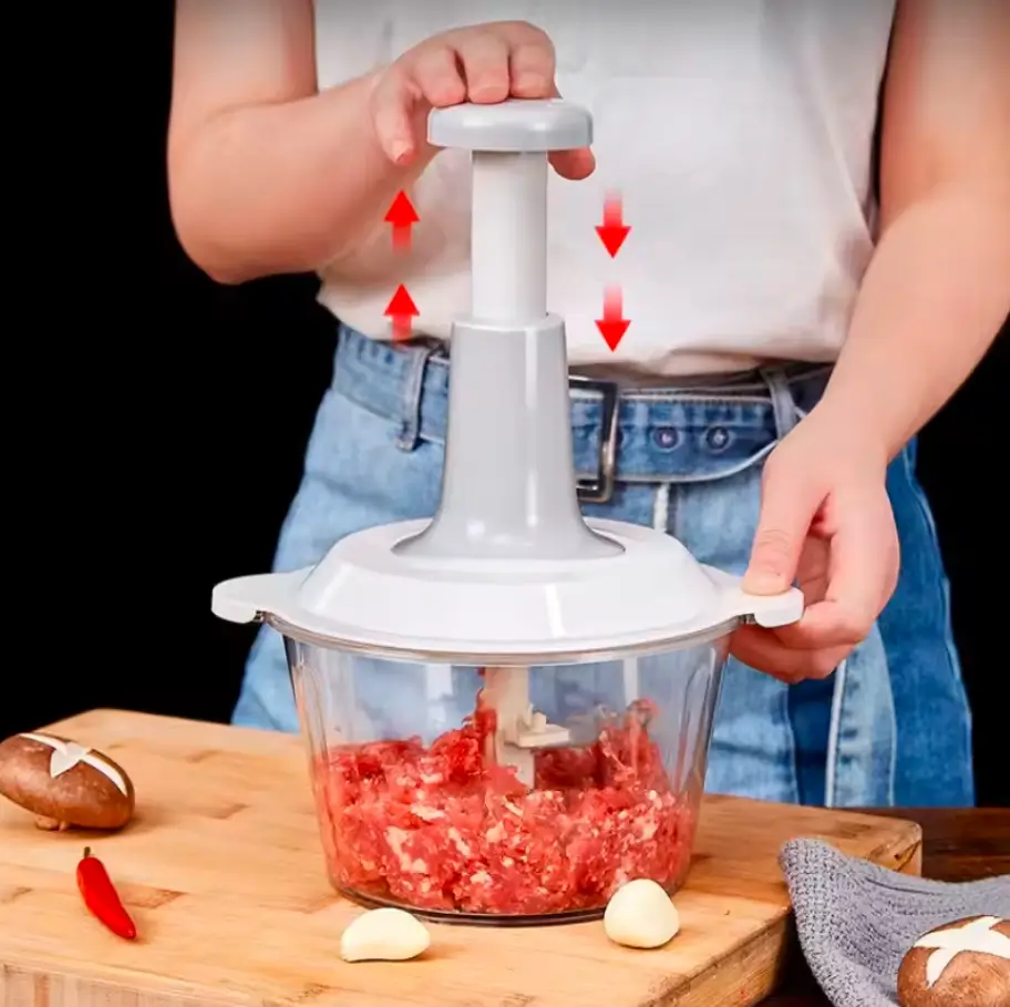 Powerful Manual Hand Push Chopper - Effortlessly Chop Any Vegetable - Image 2