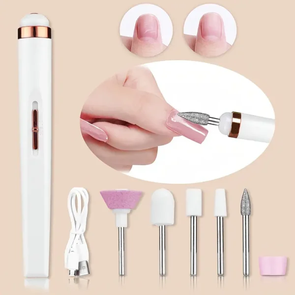 5 Professional Grade Nail Care Heads - Shape, file, buff, and polish your nails like a pro - Image 2