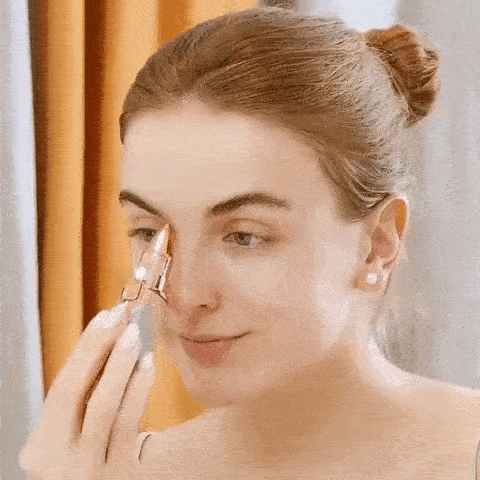 2 in 1 facial hair remover and eyebrow shapper gif