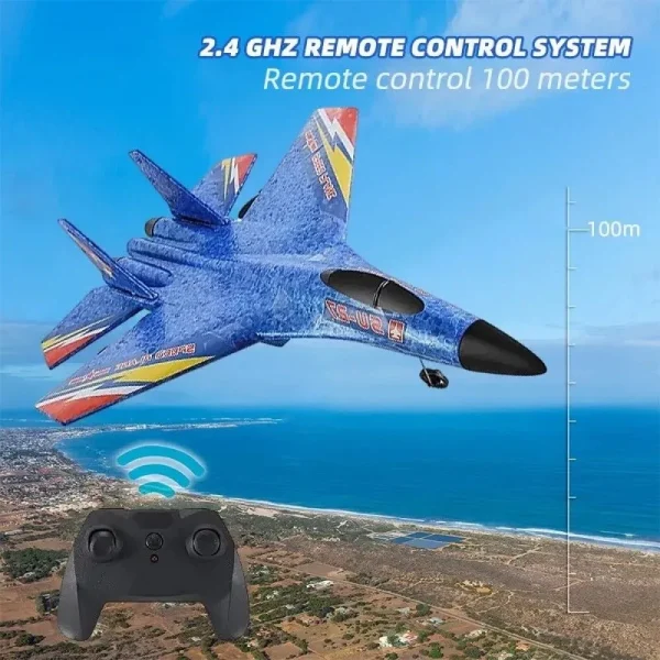 SU-27 RC Jet Fighter Plane with LED Light – 2.4GHz, 300m Range - Image 3