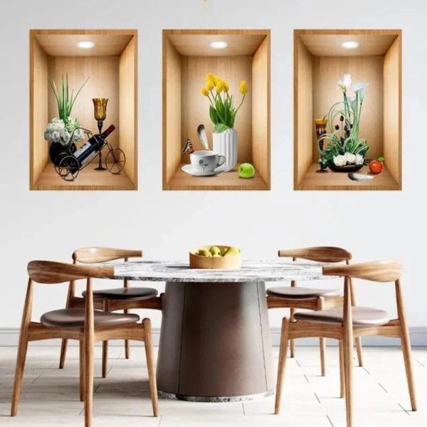 3D Plant Wall Stickers (Set of 3) - Image 3