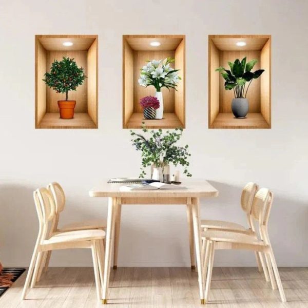 3D Plant Wall Stickers (Set of 3) - Image 4